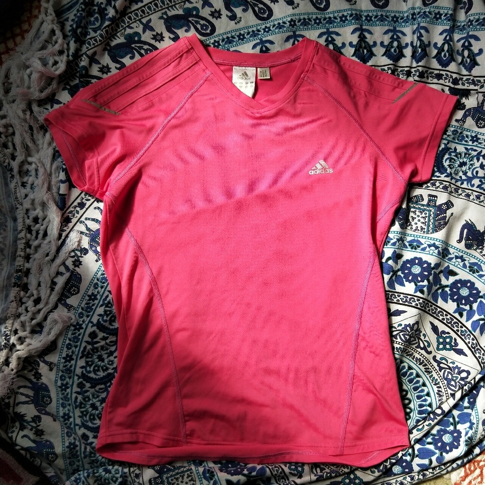 Adidas pink workout shirt